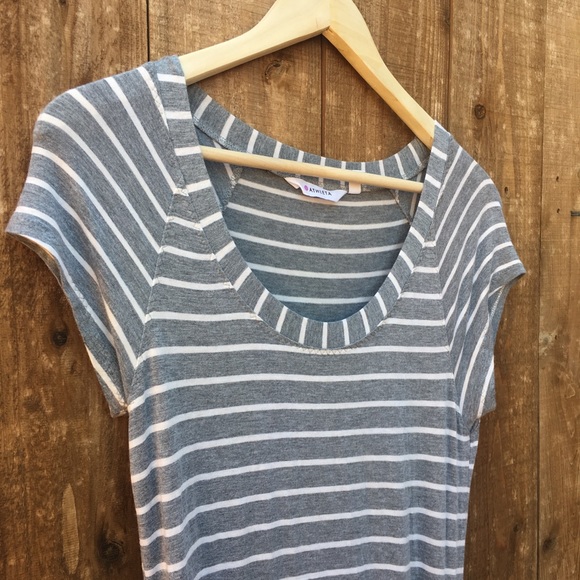 Athleta Maxi ruched-side striped dress Small - Picture 3 of 7